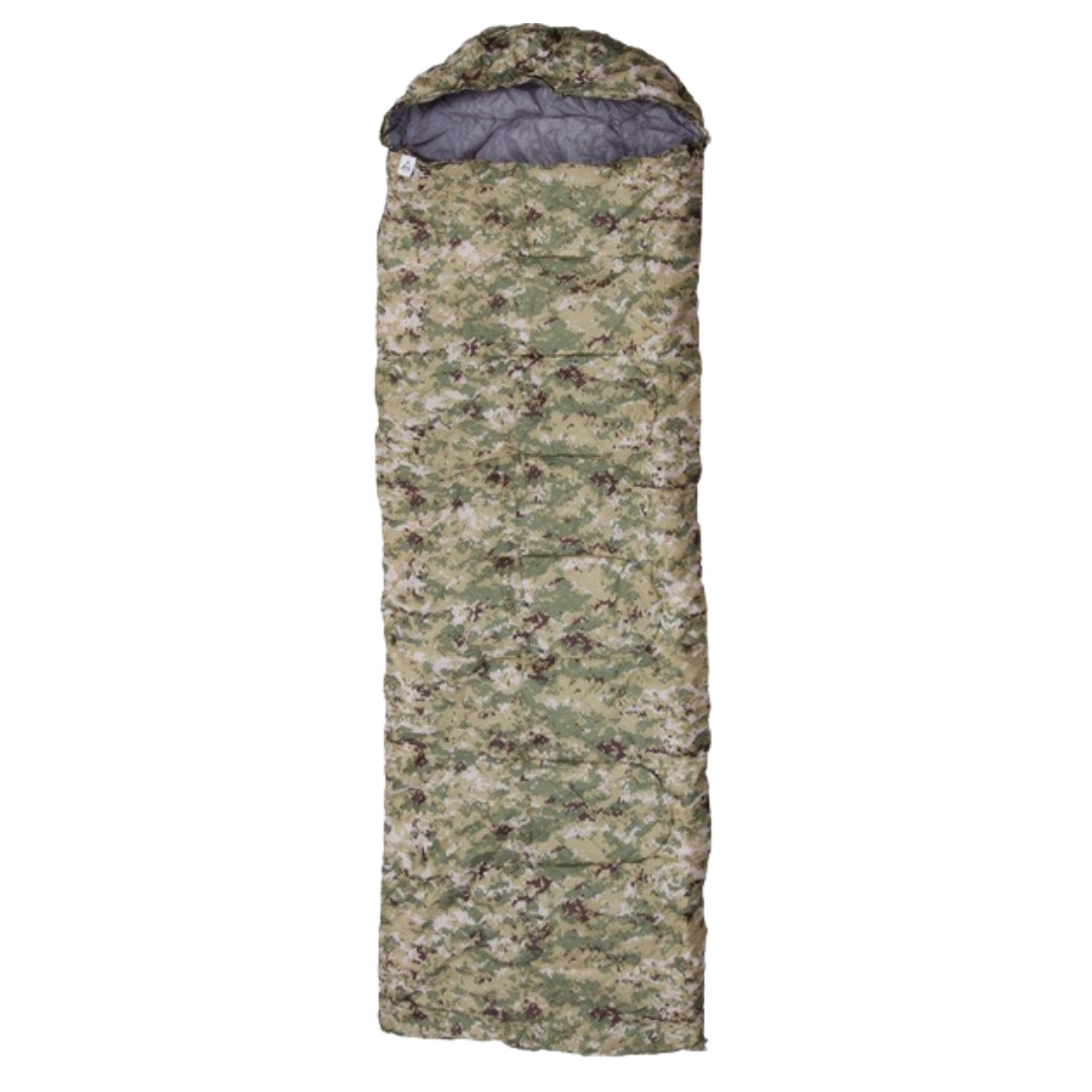 Sobre Bolsa de Dormir Camuflado Digital Con Capucha 180+30x75