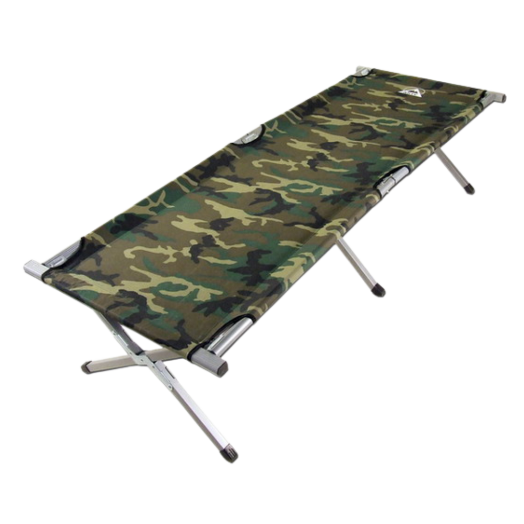 Catre Reposera Camuflada Plegable de Aluminio 190x64x42cm