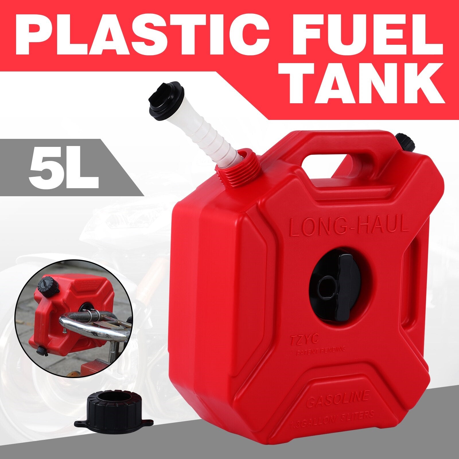 BIDON DE PLASTICO PARA MOTO DE 5 LITROS
