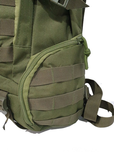 MOCHILA TACTICA MILITAR 33lts. VERDE Y NEGRA