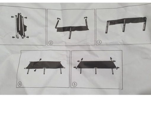Catre Reposera Camuflada Plegable de Aluminio 190x64x42cm