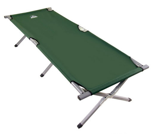Catre Reposera Verde Plegable de Aluminio 190x64x42cm