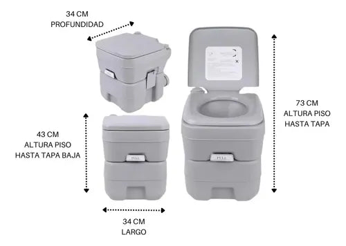 BAÑO QUÍMICO PORTÁTIL 20 LTS CAM-447