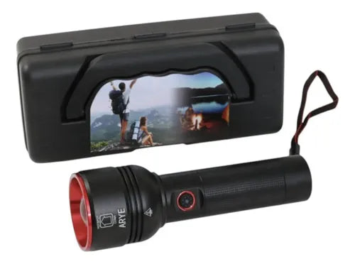 LINTERNA FOCO ZOOM RECARGABLE 1 LED- 7W- 2 BATERÍAS 26650-1 TOQUE CAM-662