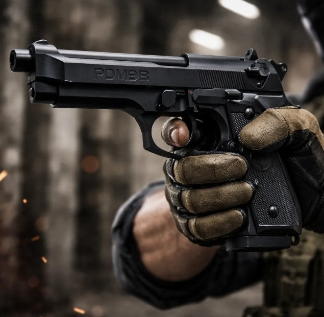 PISTOLA DE CO2 CROSMAN SEMIAUTOMÁTICA CON DUALAMMO BLOWBACK PDM9B