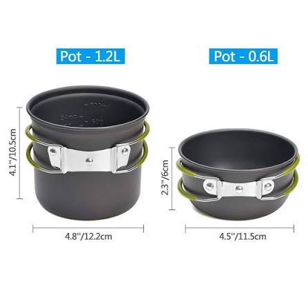 KIT DE COCINA PORTATIL SUPER-LIGERO DE ALUMINIO DS-101